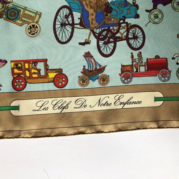 Hermes Authentic Les Clefs De Notre Enfance Scarf - Picture 4 of 11